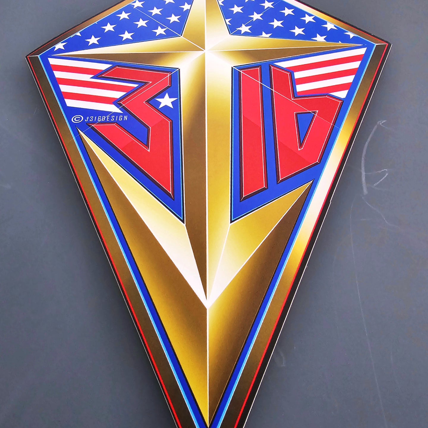 Decal / John 3:16 / J316 Design Vehicle Decal / God & Country Series/ Armor of God: Shield of Faith / Small Size