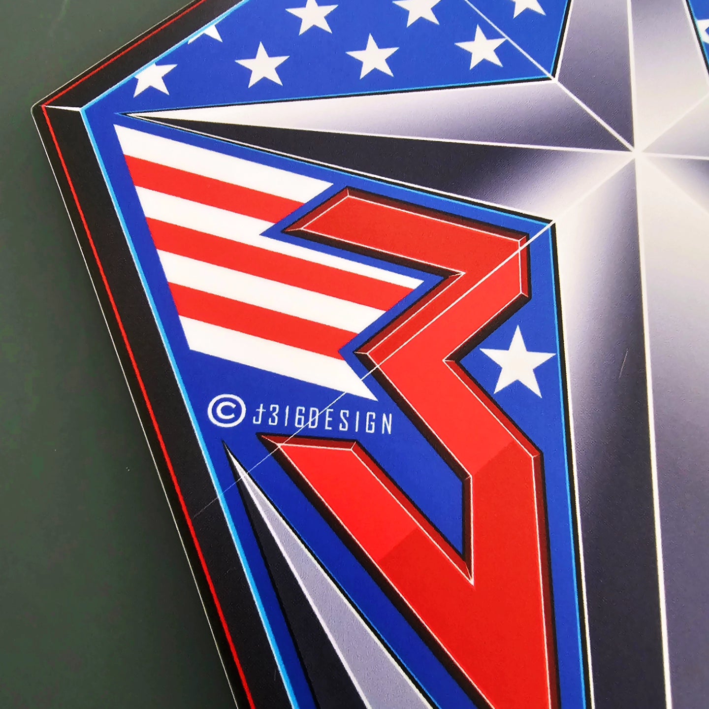 Decal / John 3:16 / J316 Design Vehicle Decal / God & Country Series/ Armor of God: Shield of Faith / Small Size
