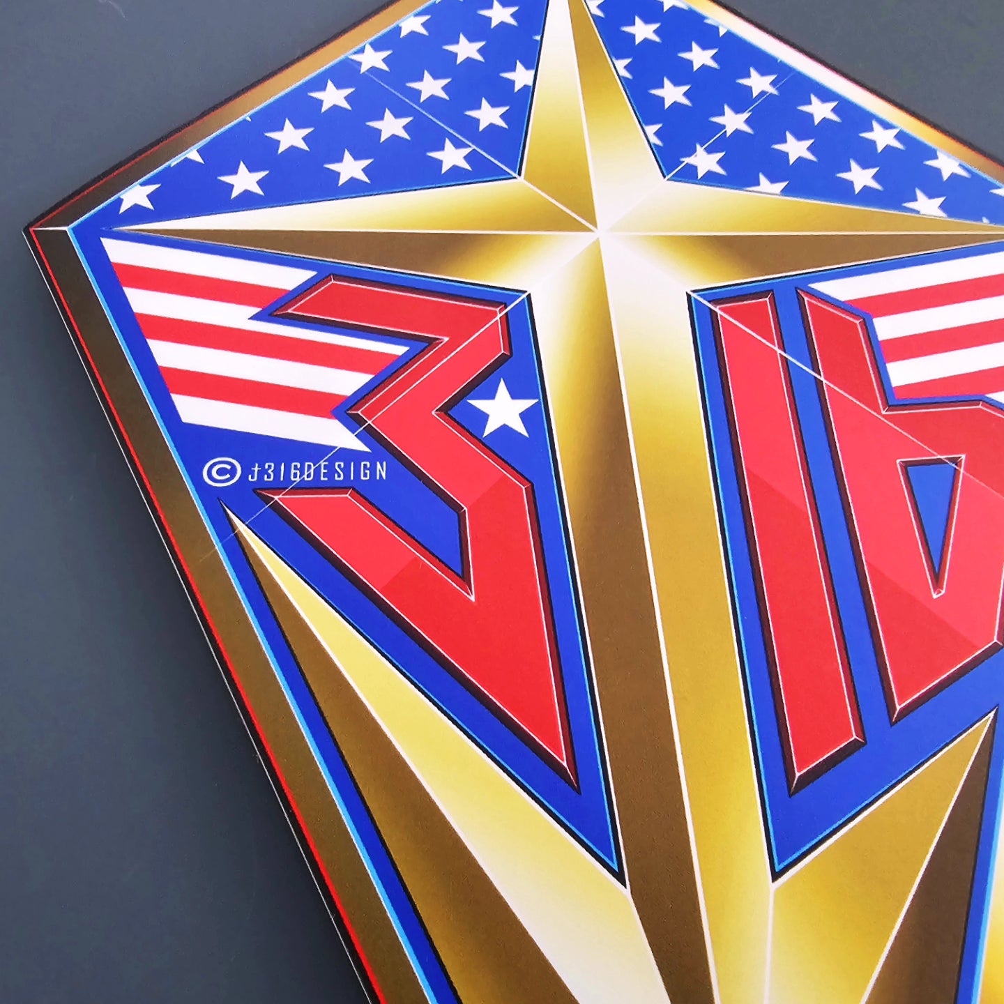 Decal / John 3:16 / J316 Design Vehicle Decal / God & Country Series/ Armor of God: Shield of Faith / Small Size