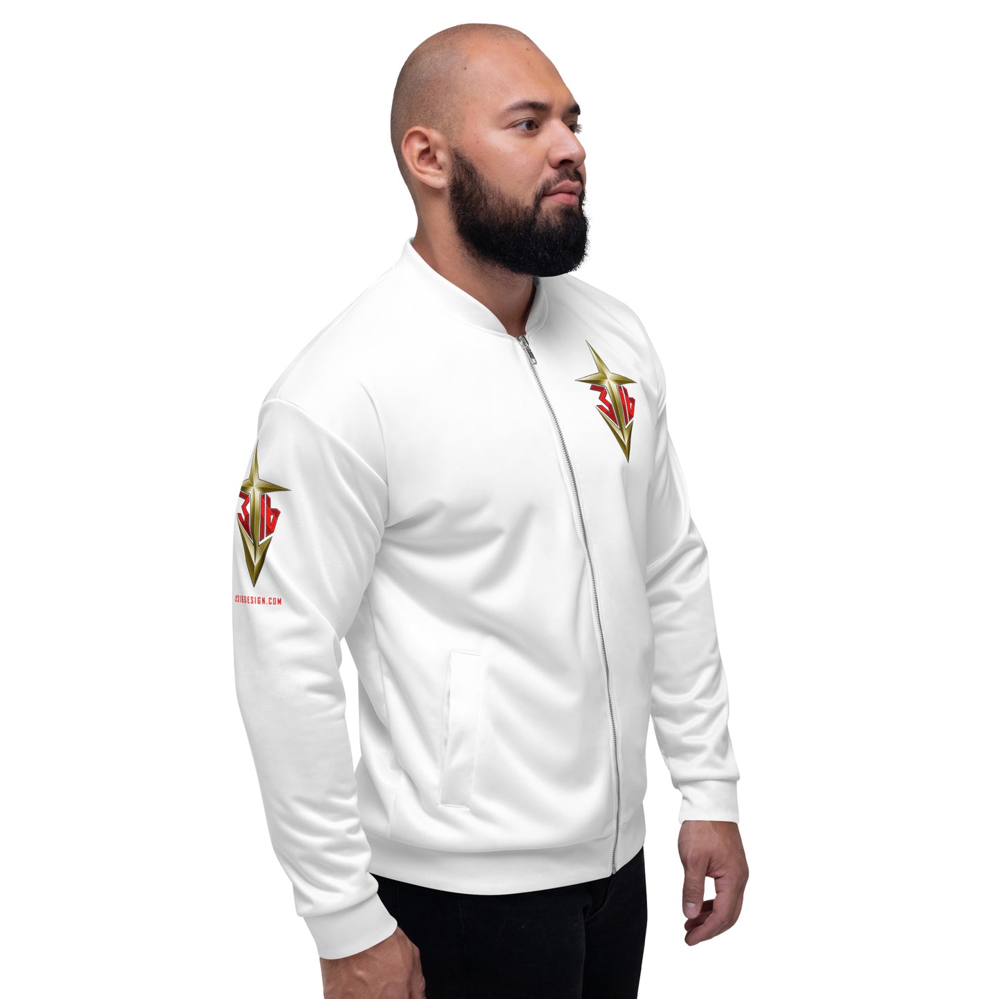 Shirts & Jackets / John 3:16 / J316 Design Unisex Bomber Jacket / Gold Logo