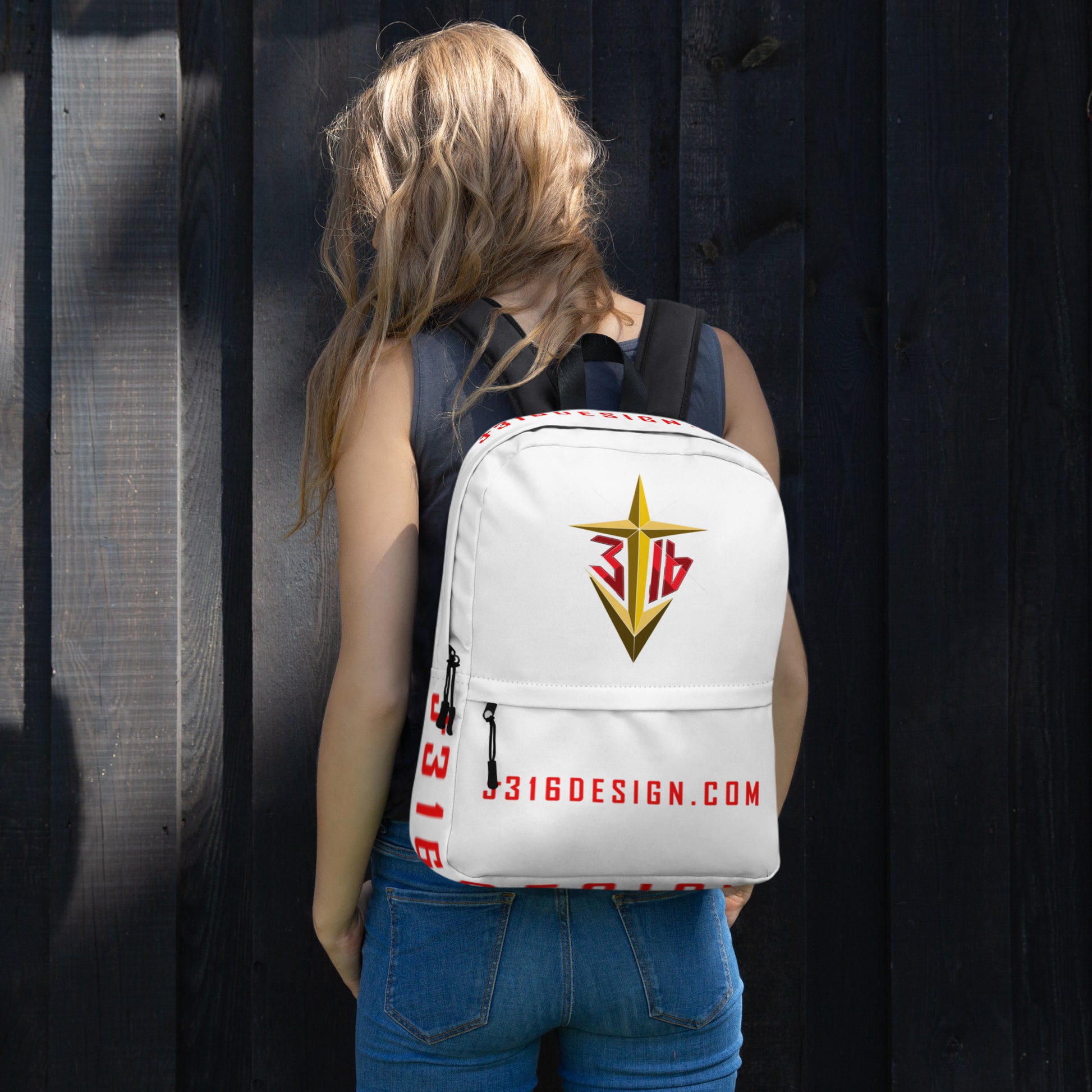 Bags & Backpacks / John 3:16 / J316 Design Backpack / Solid Gold Logo – J316 Design Studio
