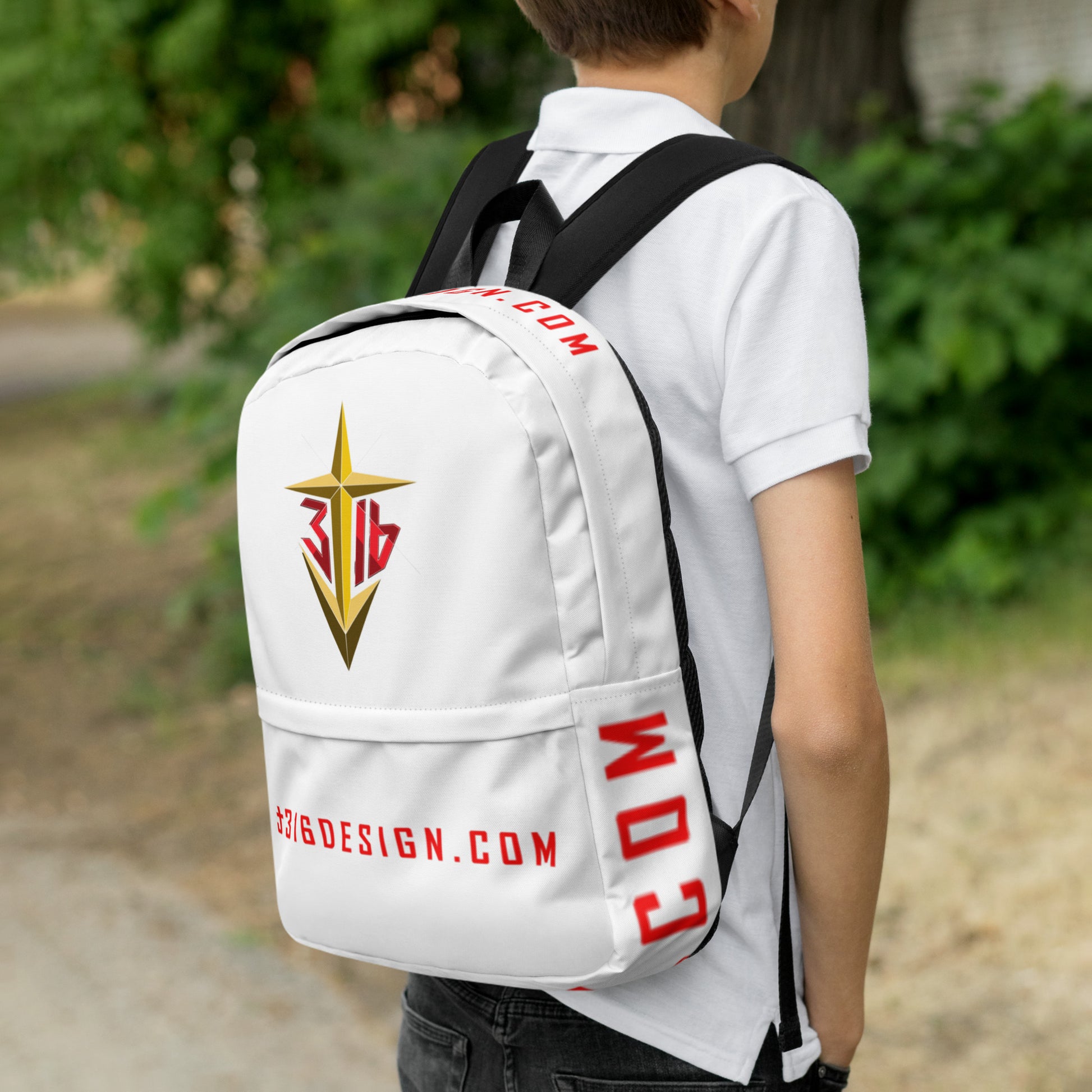 Bags & Backpacks / John 3:16 / J316 Design Backpack / Solid Gold Logo – J316 Design Studio