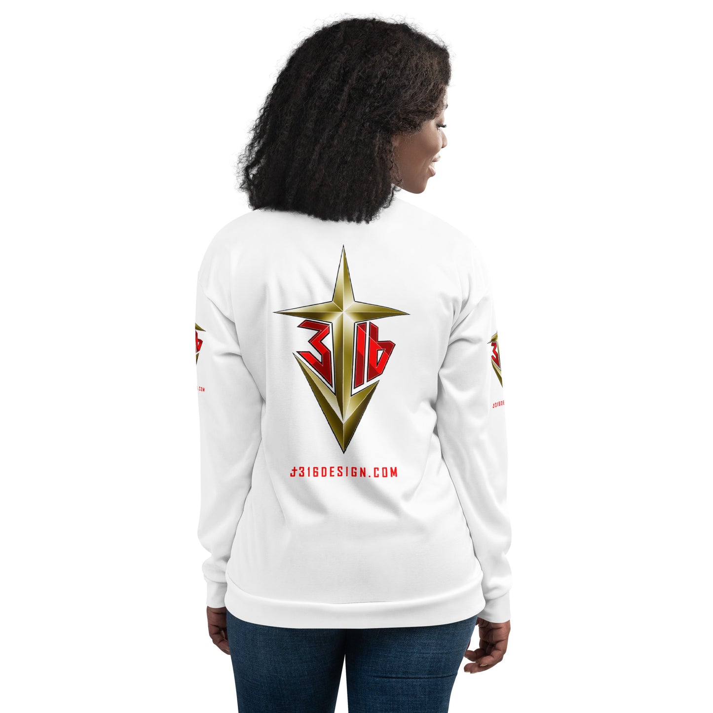 Shirts & Jackets / John 3:16 / J316 Design Unisex Bomber Jacket / Gold Logo