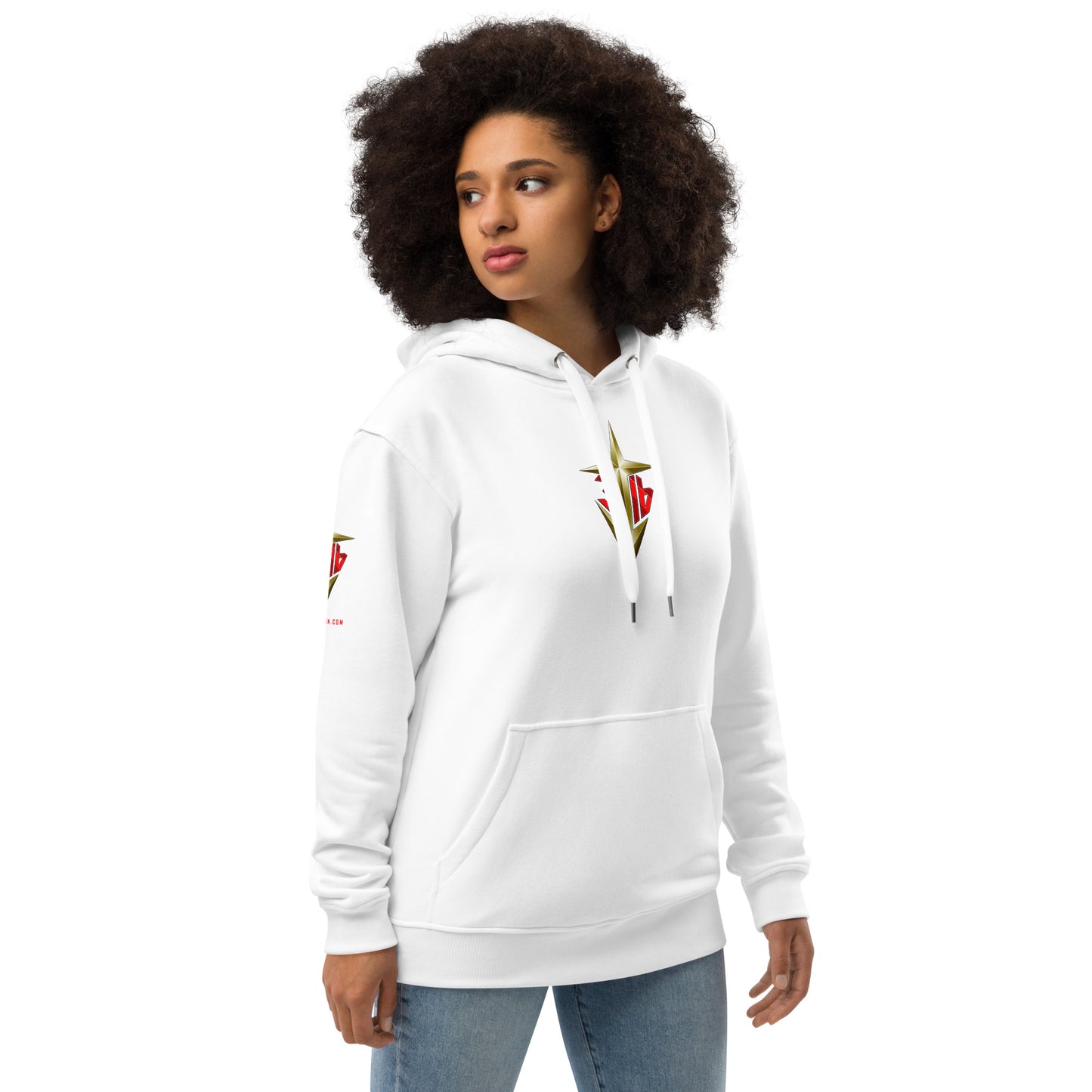 Shirts & Jackets / John 3:16 / J316 Design Premium White Eco Hoodie / Gold Logo