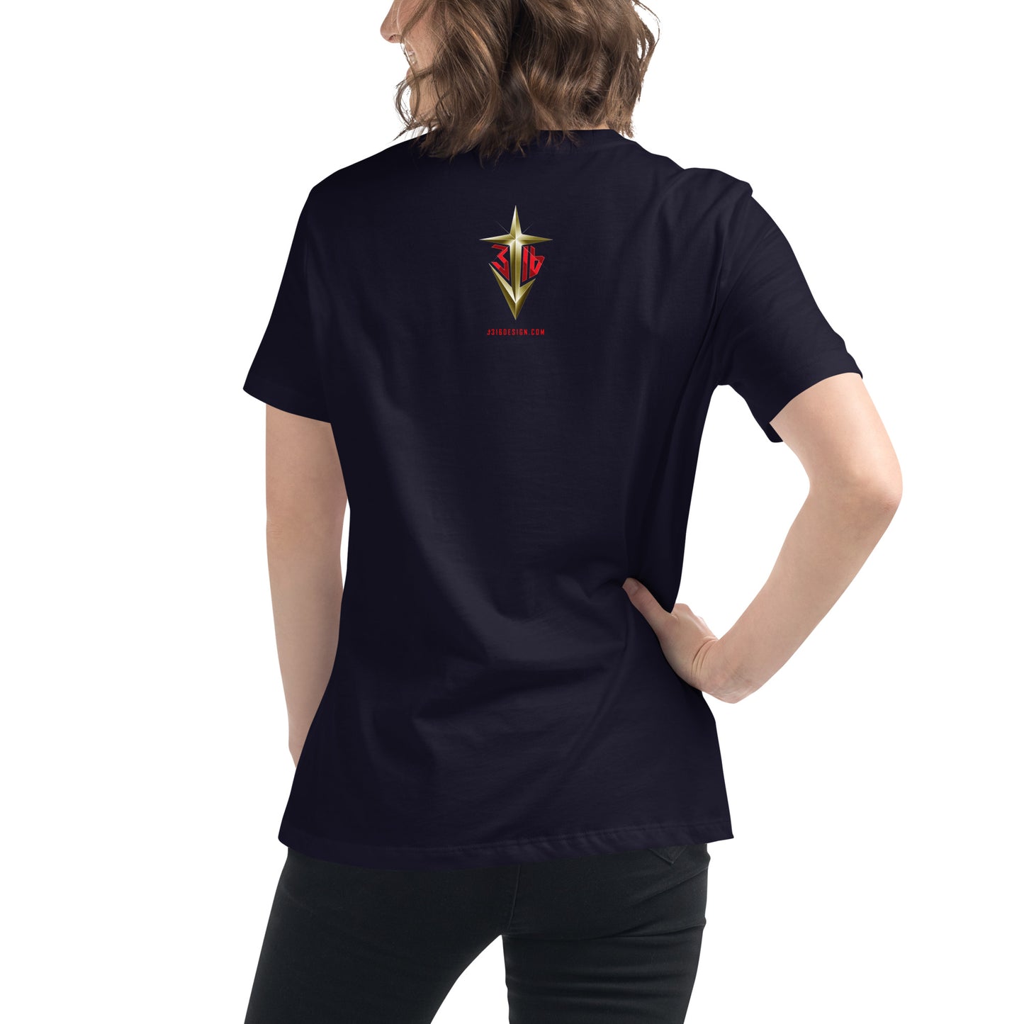 Shirts & Jackets / John 3:16 / J316 Design Women's Relaxed T-Shirt / Gold Logo